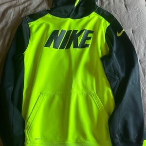 Nike Kids Bright Yellow and Black Hoodie